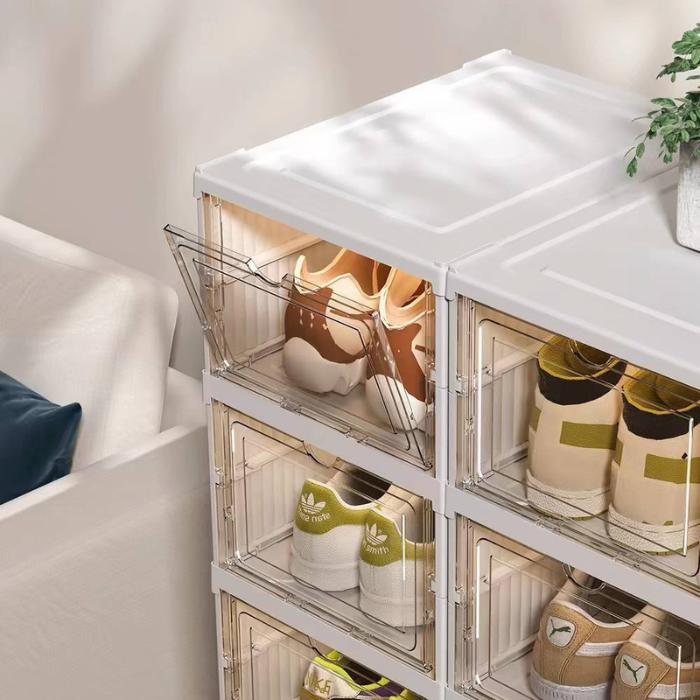 Minimalist Foldable storage box container / shoe rack / shelf organiser