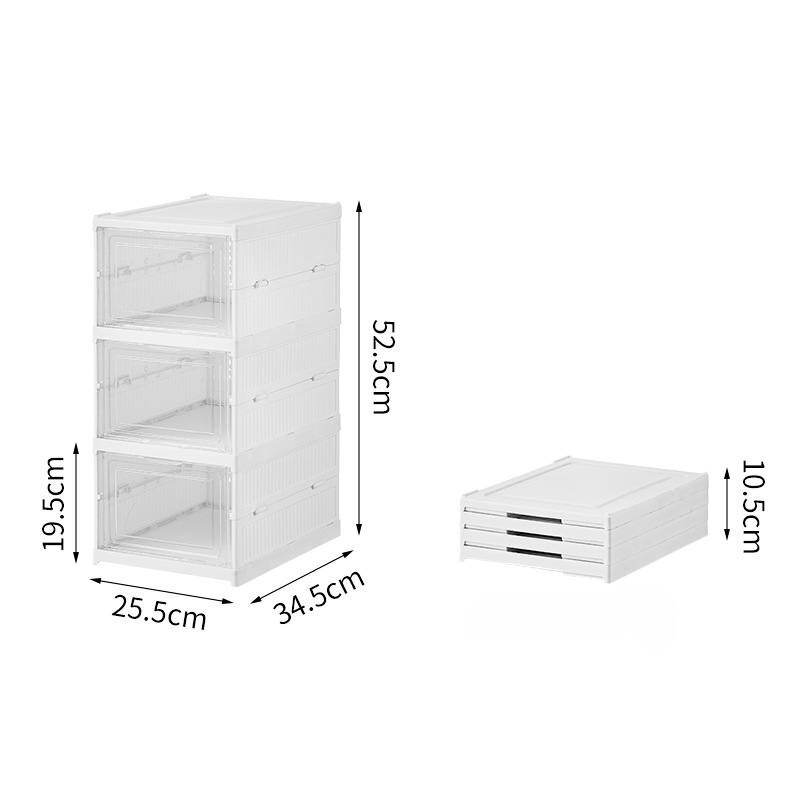 Minimalist Foldable storage box container / shoe rack / shelf organiser