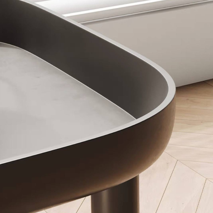 Mandal Round Coffee Table on wheels / Trolley style / Living Room Cart Side table / Mobile Rolling with Wheels