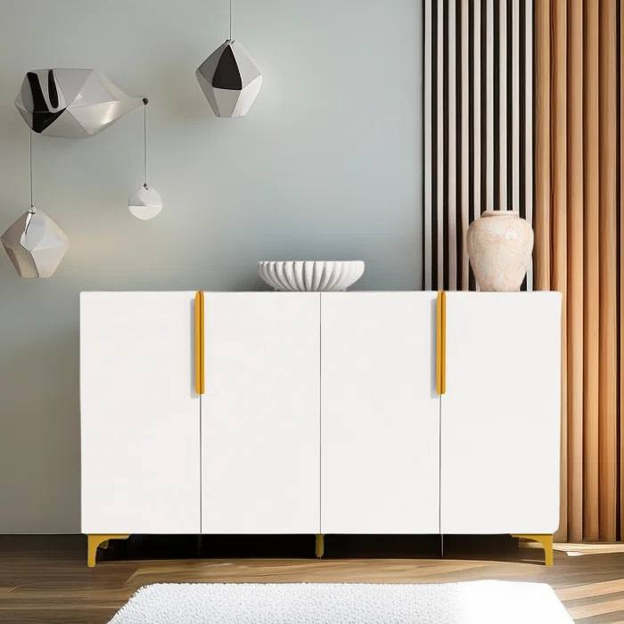 Minimalist Modern Sideboard Storage Cabinet with Shelves