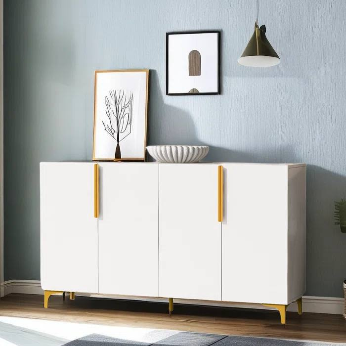 Minimalist Modern Sideboard Storage Cabinet with Shelves