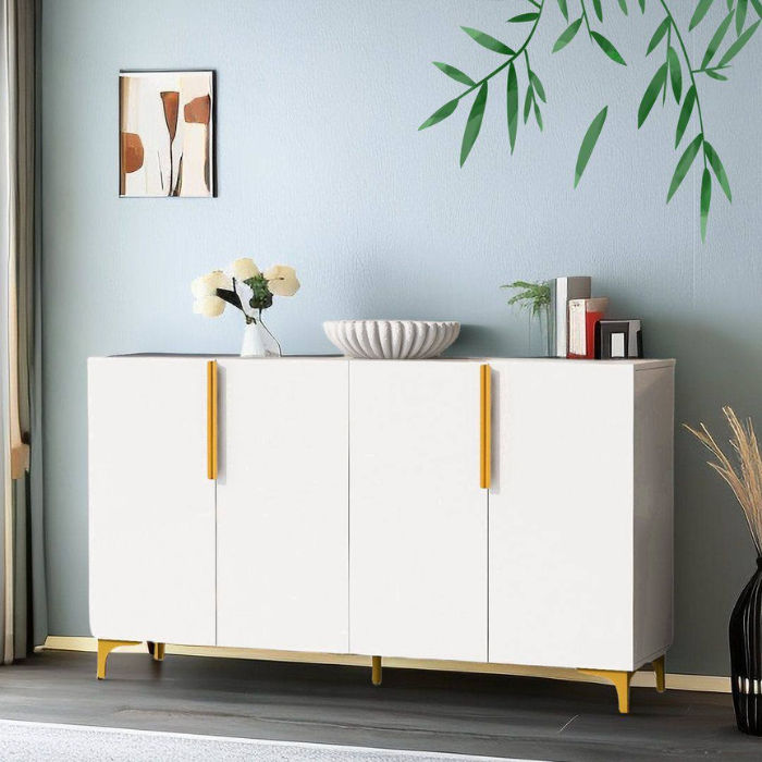Minimalist Modern Sideboard Storage Cabinet with Shelves