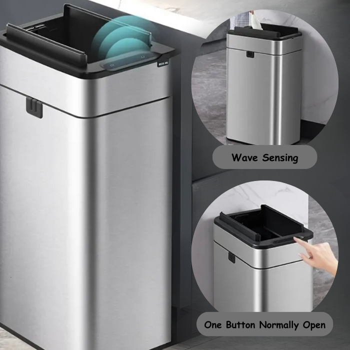 ADEN 30-50L Huge Automatic Smart Stainless Steel Sensor Dustbin / Wastebin / Trash Can Kitchen Bin