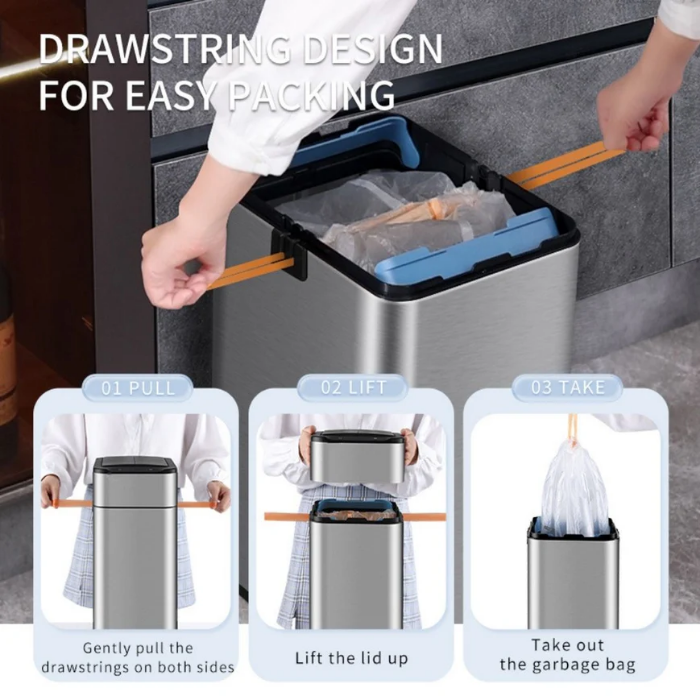 ADEN 30-50L Huge Automatic Smart Stainless Steel Sensor Dustbin / Wastebin / Trash Can Kitchen Bin