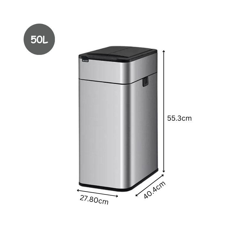 ADEN 30-50L Huge Automatic Smart Stainless Steel Sensor Dustbin / Wastebin / Trash Can Kitchen Bin
