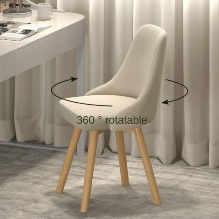Elodie 360 Swivel Rotating Modern Minimalist Backrest Chair, dining table chair