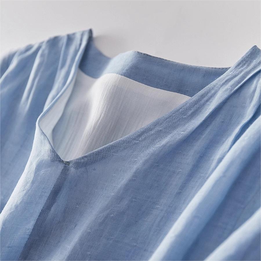 休閑時尚純色繫帶收腰連身裙