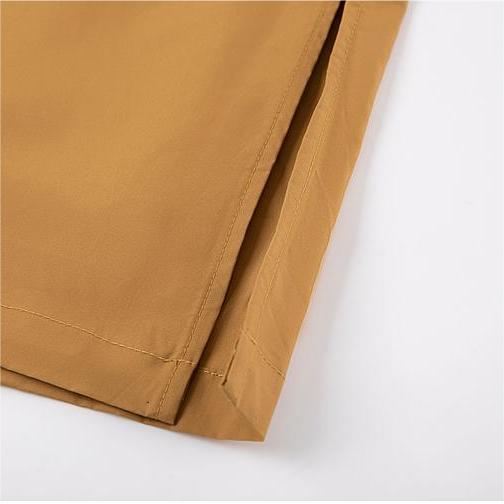 簡約純色繫帶襯衫連身裙