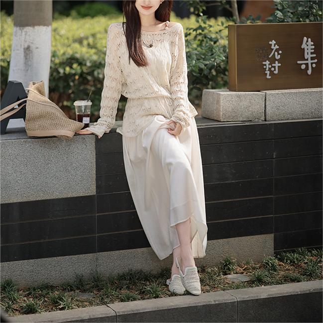 法式純色吊帶無袖連身裙