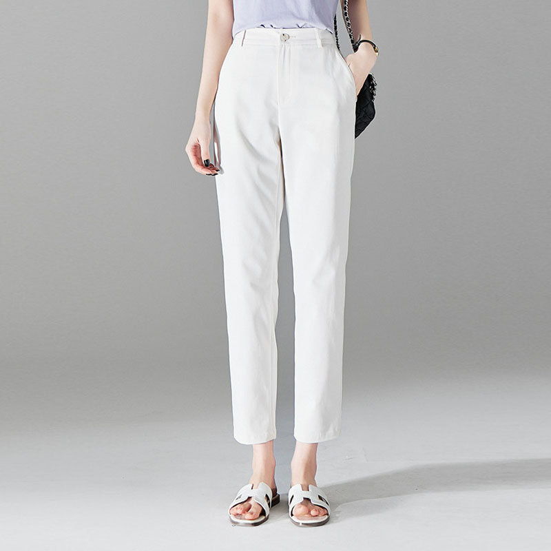 通勤純色哈倫褲子