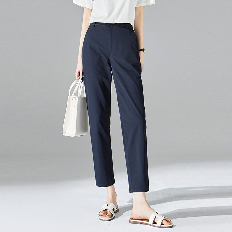通勤純色哈倫褲子