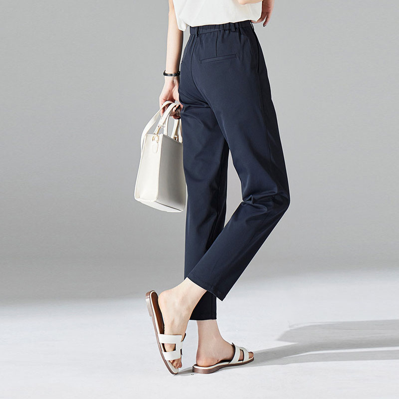 通勤純色哈倫褲子