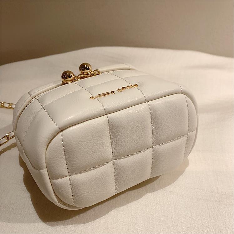 時尚拼接鏈條單肩斜背包