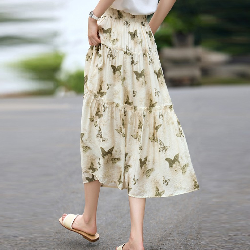 氣質通勤印花半身裙