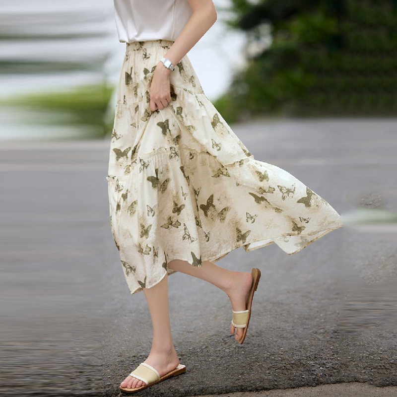 氣質通勤印花半身裙