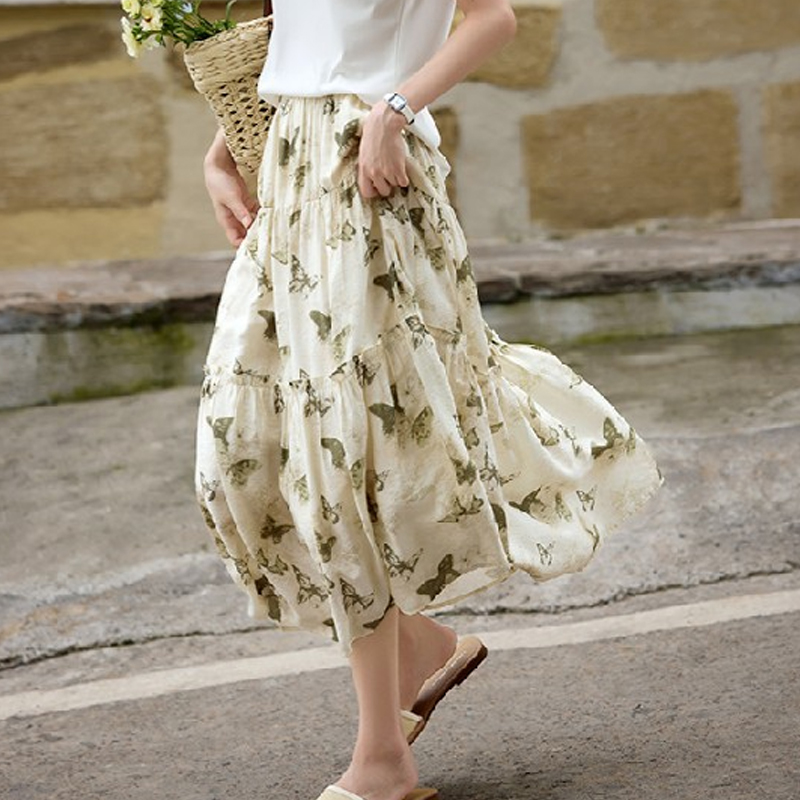 氣質通勤印花半身裙