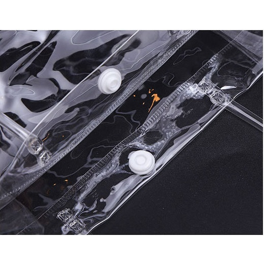 New Upgrade version PVC  handbag transparent plastic hand bag milk tea gift with hand gift cosmetics