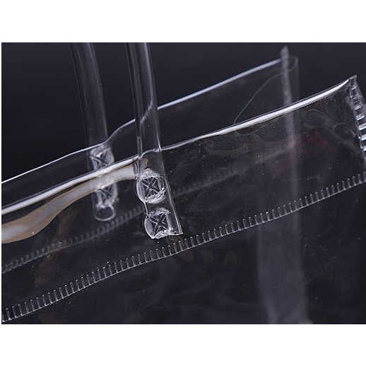 New Upgrade version PVC  handbag transparent plastic hand bag milk tea gift with hand gift cosmetics