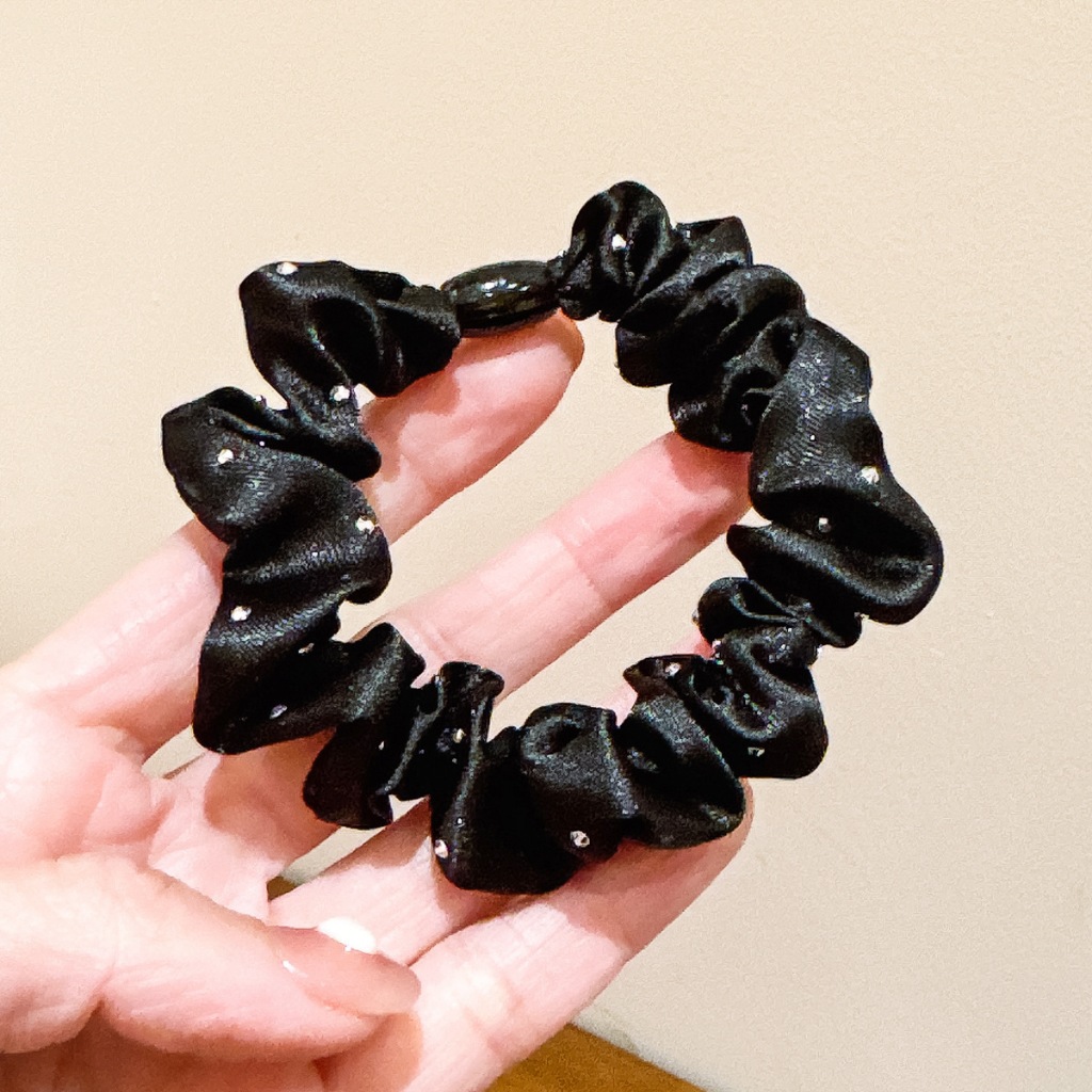 Japanese and Korean plush cute girl imitation mink hair circle simple temperament headband rubber band macaron color hai