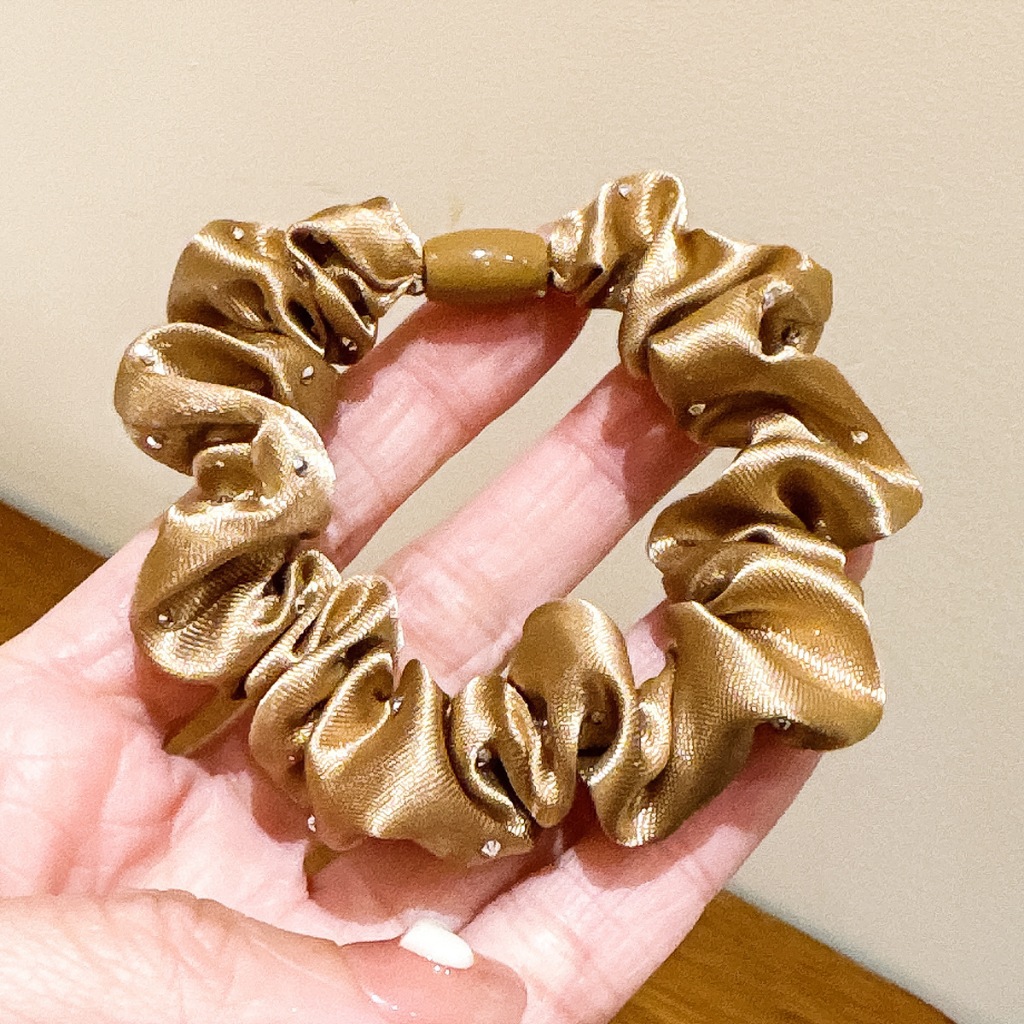 Japanese and Korean plush cute girl imitation mink hair circle simple temperament headband rubber band macaron color hai