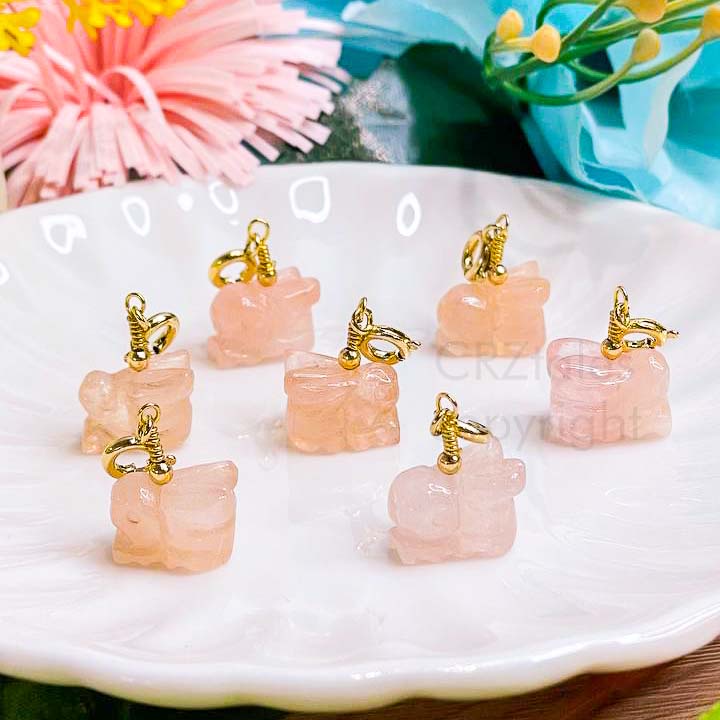 <<SG Seller>> CRZtales Morganite Bunny Charmie #CRZcharmie