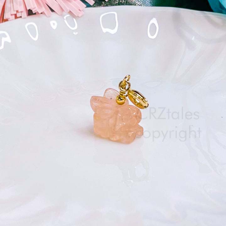 <<SG Seller>> CRZtales Morganite Bunny Charmie #CRZcharmie