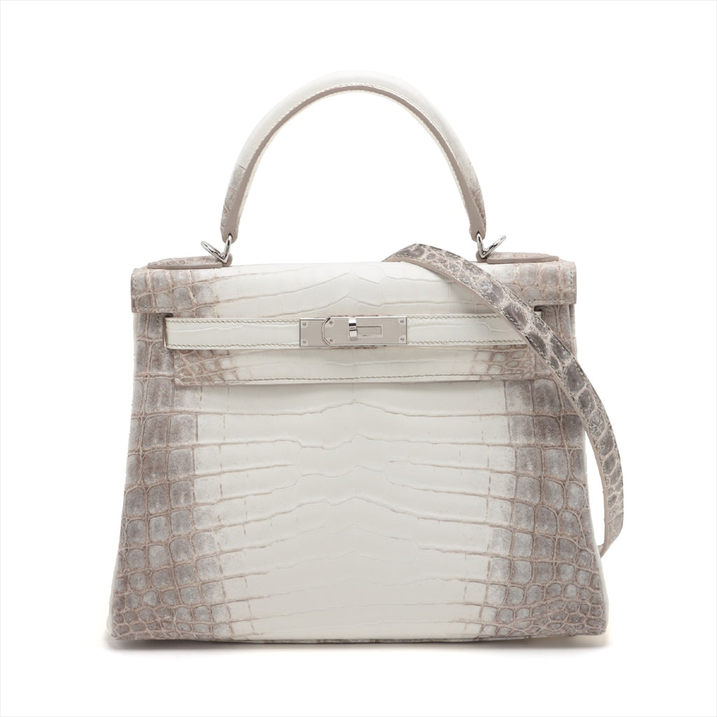 哈【HERMES   公式旗艦店】ハンドバッグエルメス ケリー25ニロティカスマット ヒマラヤ シルバー金具