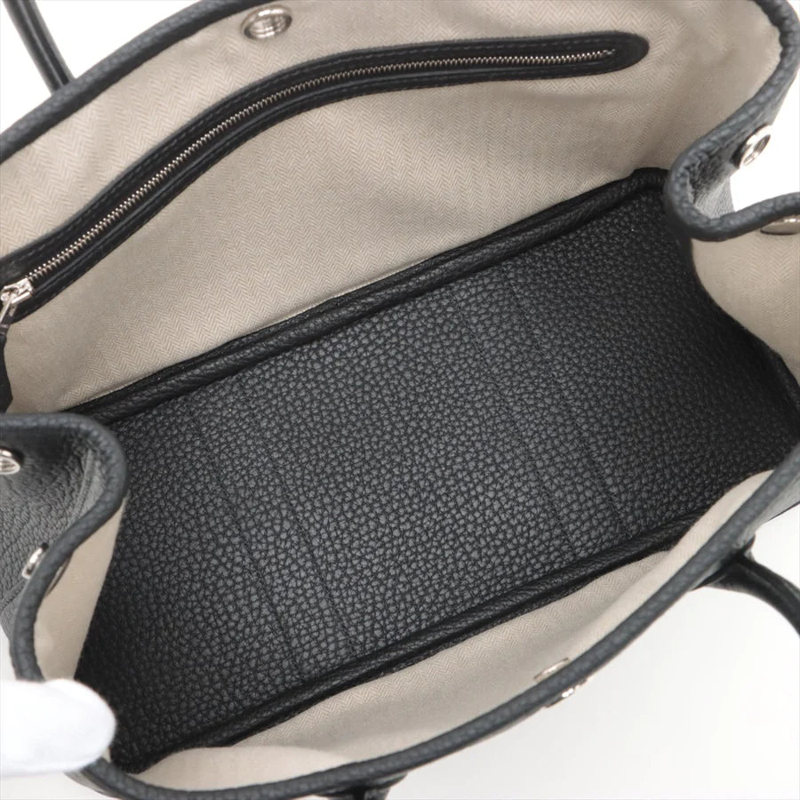 哈【HERMES   公式旗艦店】ハンドバッグエルメス ガーデンパーティTPM カントリー ブラック シルバー金具
