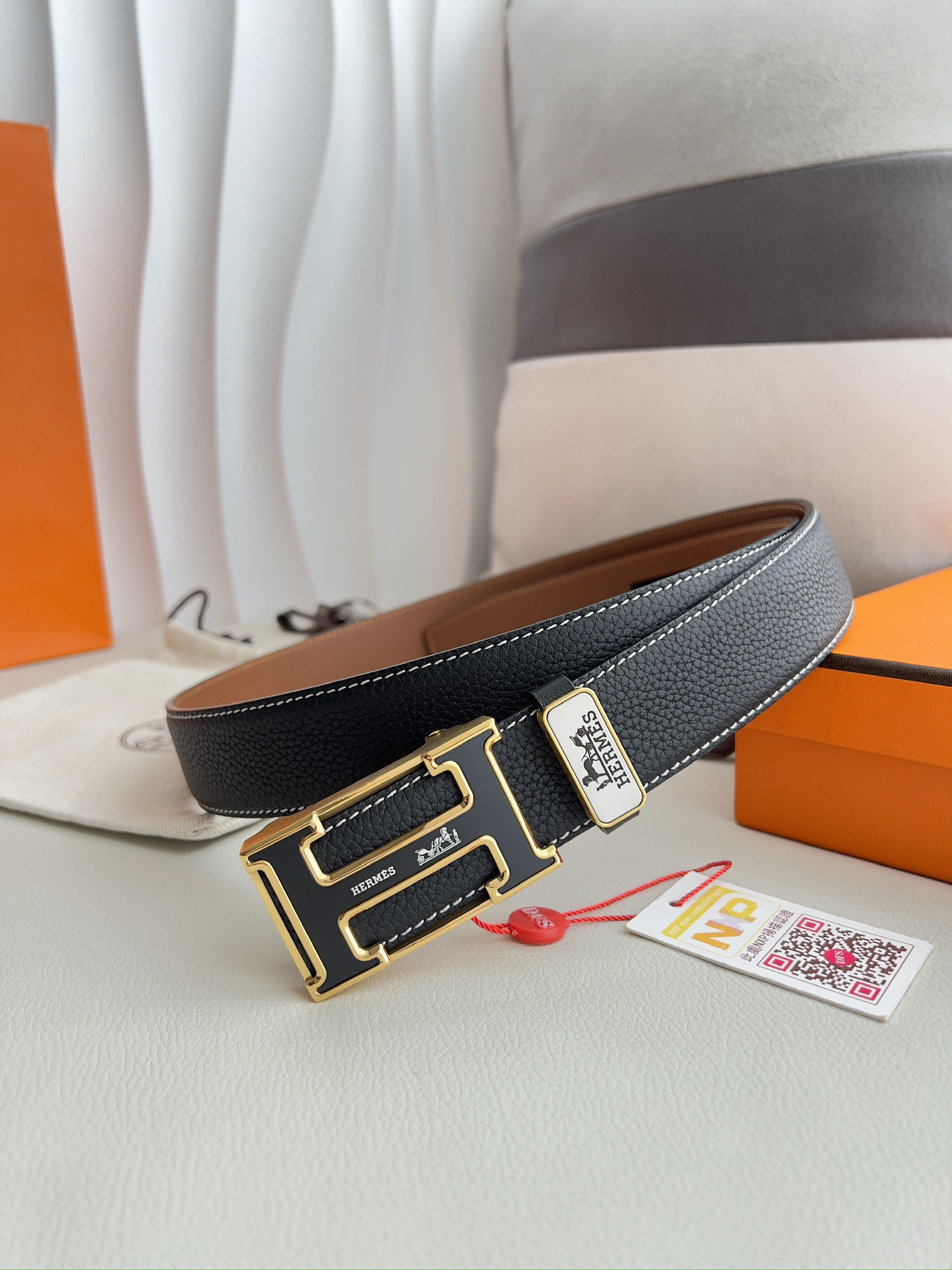 【Hermès】(エルメス) 3.5cmベルト メンズ