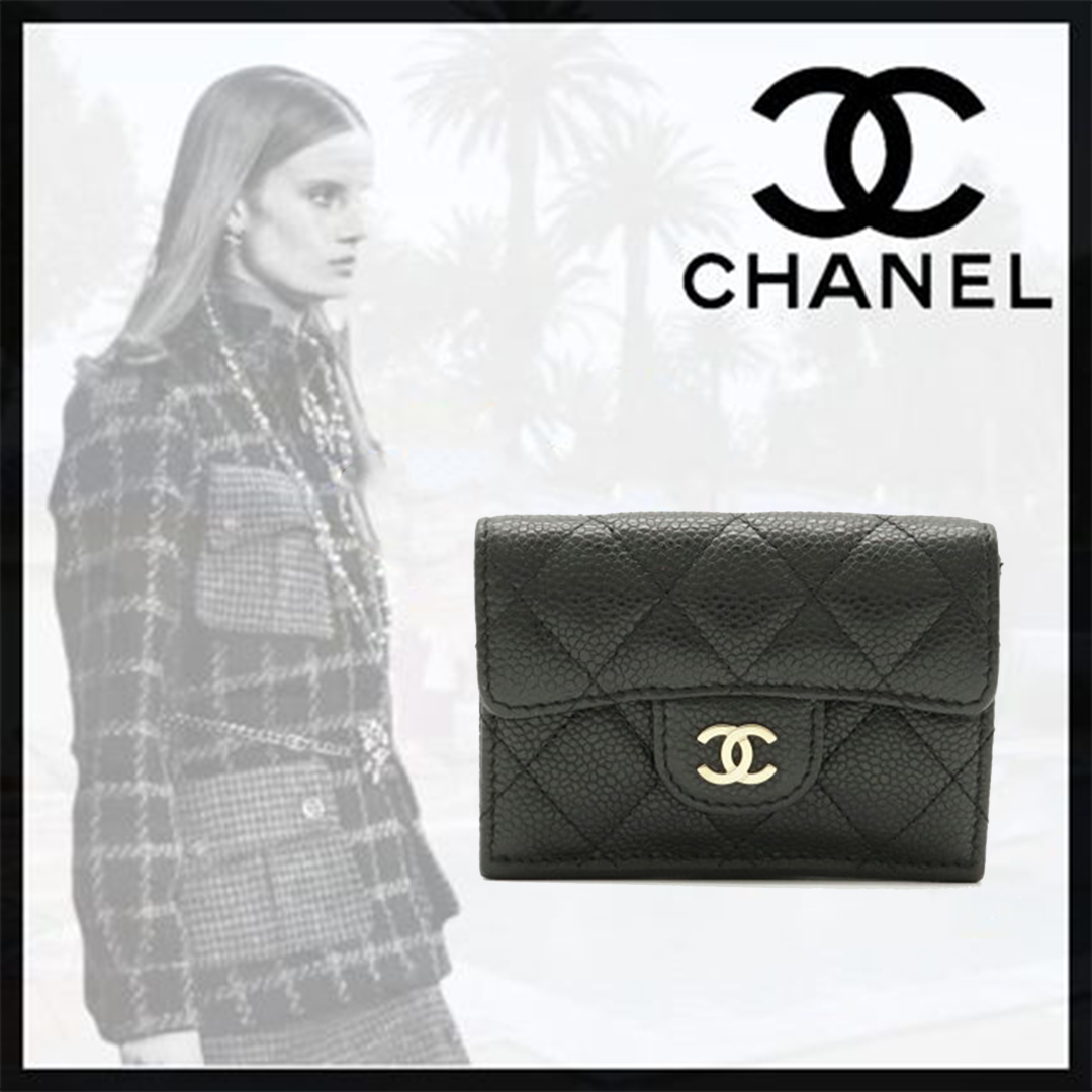 【CHANEL】 大人気☆CHANEL☆*シャネル マトラッセ 三つ折り財布 ミニ財布