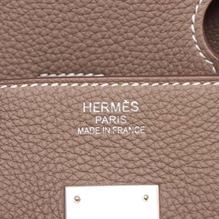 哈【HERMES   公式旗艦店】ハンドバッグエルメス バーキン35 トゴ エトゥープ シルバー金具