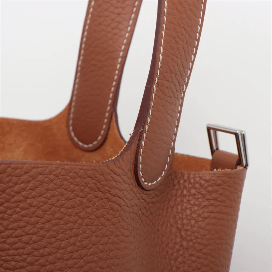 哈【HERMES   公式旗艦店】ハンドバッグエルメス ピコタンロックPM トリヨンクレマンス ゴールド シルバー金具