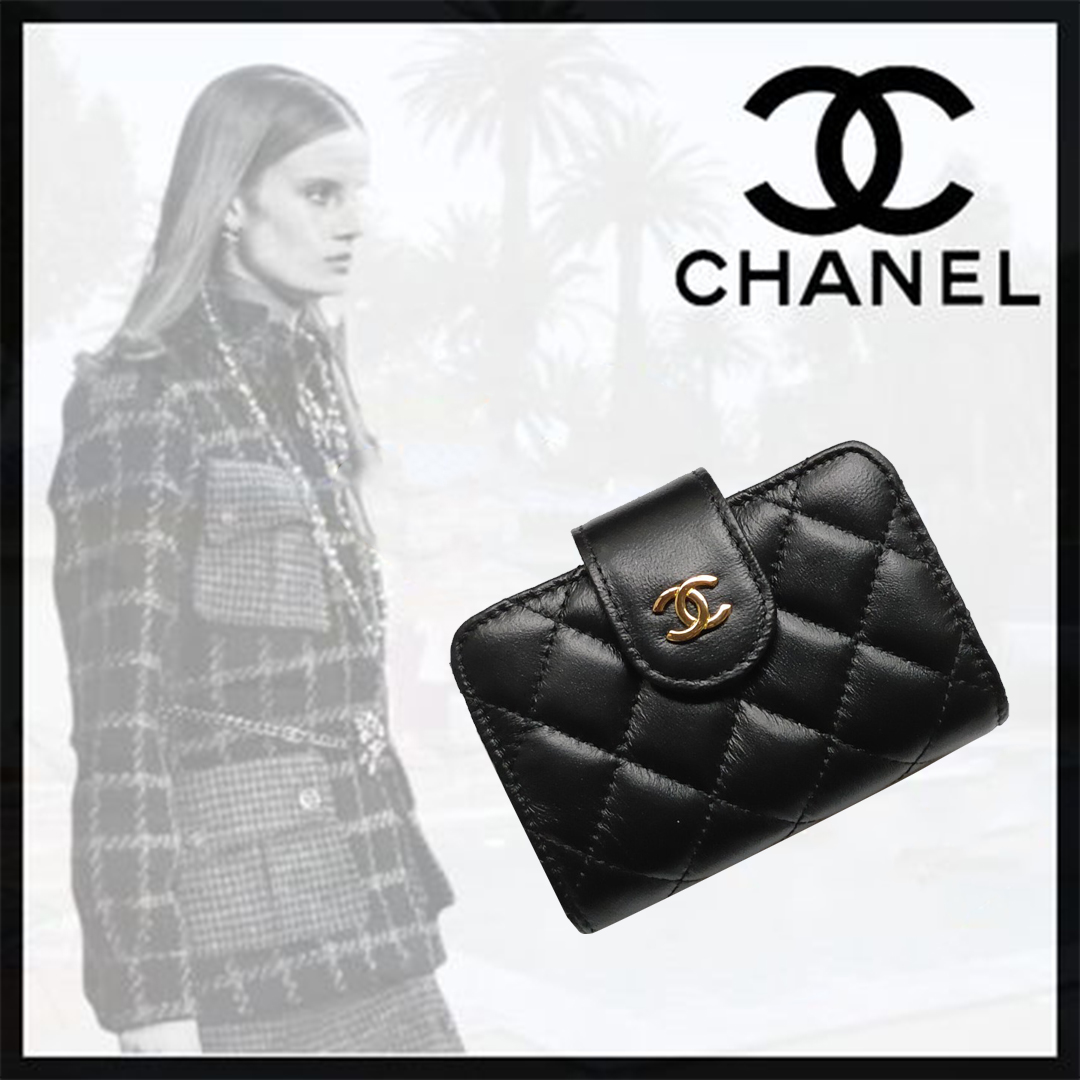 【 CHANEL】シャネル キャビアレザー カードホルダー【財布】