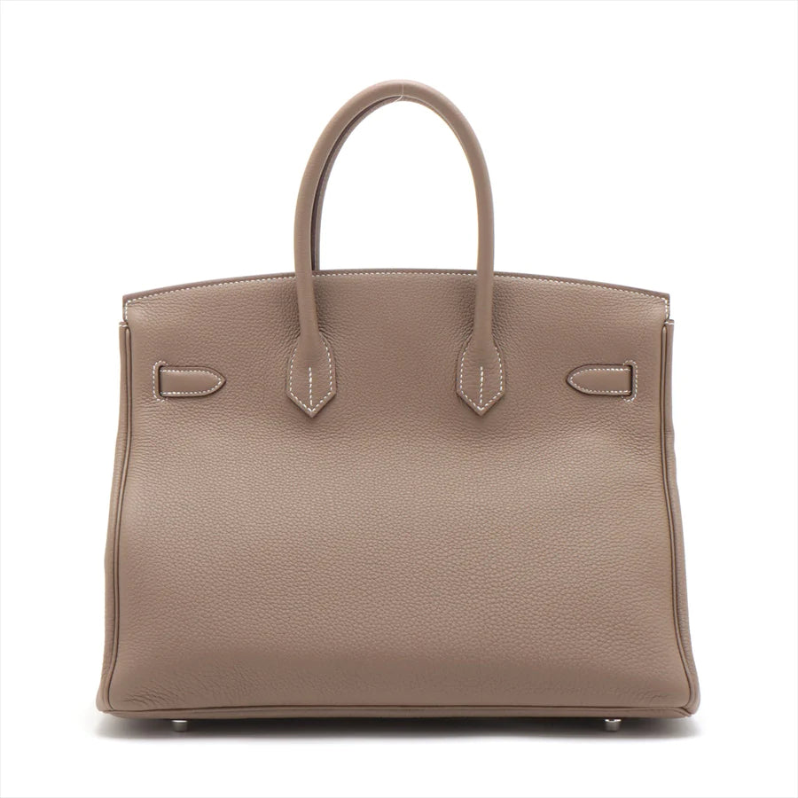 哈【HERMES   公式旗艦店】ハンドバッグエルメス バーキン35 トゴ エトゥープ シルバー金具