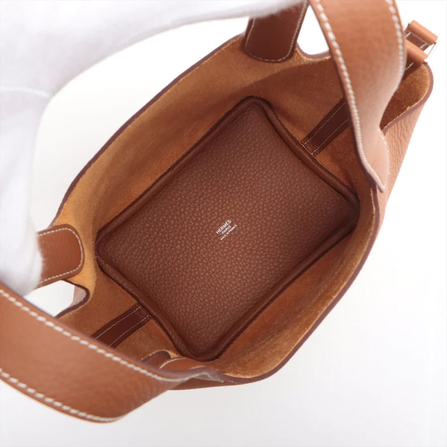 哈【HERMES   公式旗艦店】ハンドバッグエルメス ピコタンロックPM トリヨンクレマンス ゴールド シルバー金具