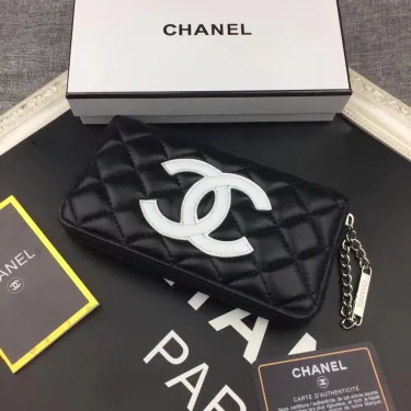 【CHANEL】人気の新作バカ売れ商品菱形チェック柄の刺しゅう入りバラ財布