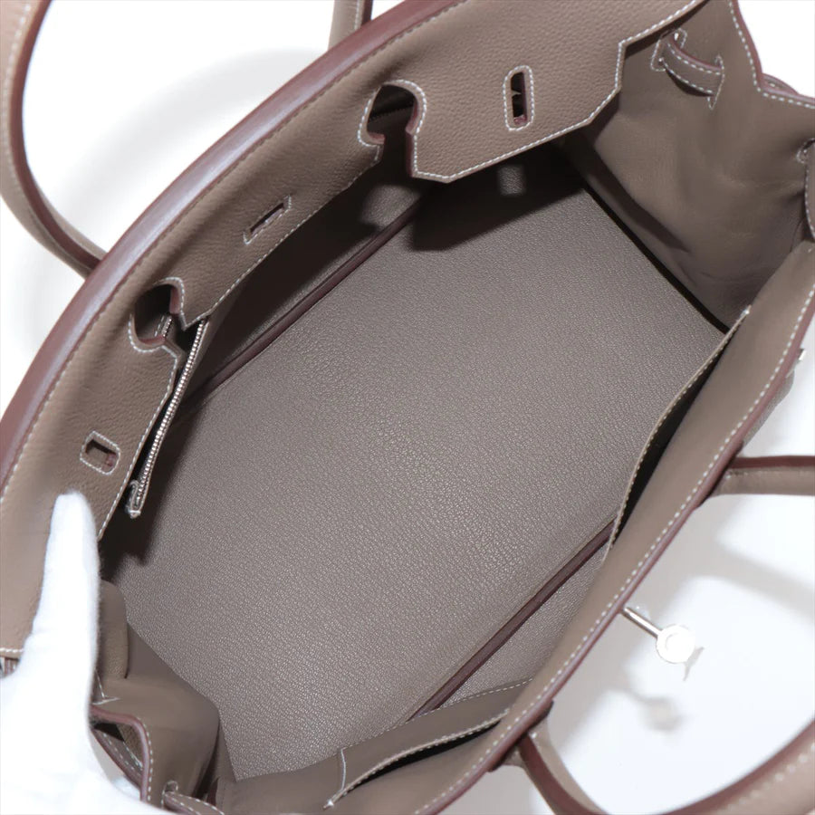 哈【HERMES   公式旗艦店】ハンドバッグエルメス バーキン35 トゴ エトゥープ シルバー金具
