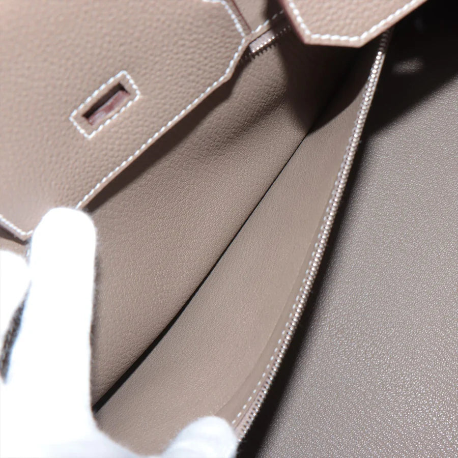 哈【HERMES   公式旗艦店】ハンドバッグエルメス バーキン35 トゴ エトゥープ シルバー金具