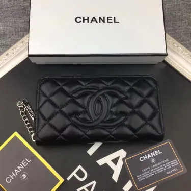 【CHANEL】人気の新作バカ売れ商品菱形チェック柄の刺しゅう入りバラ財布