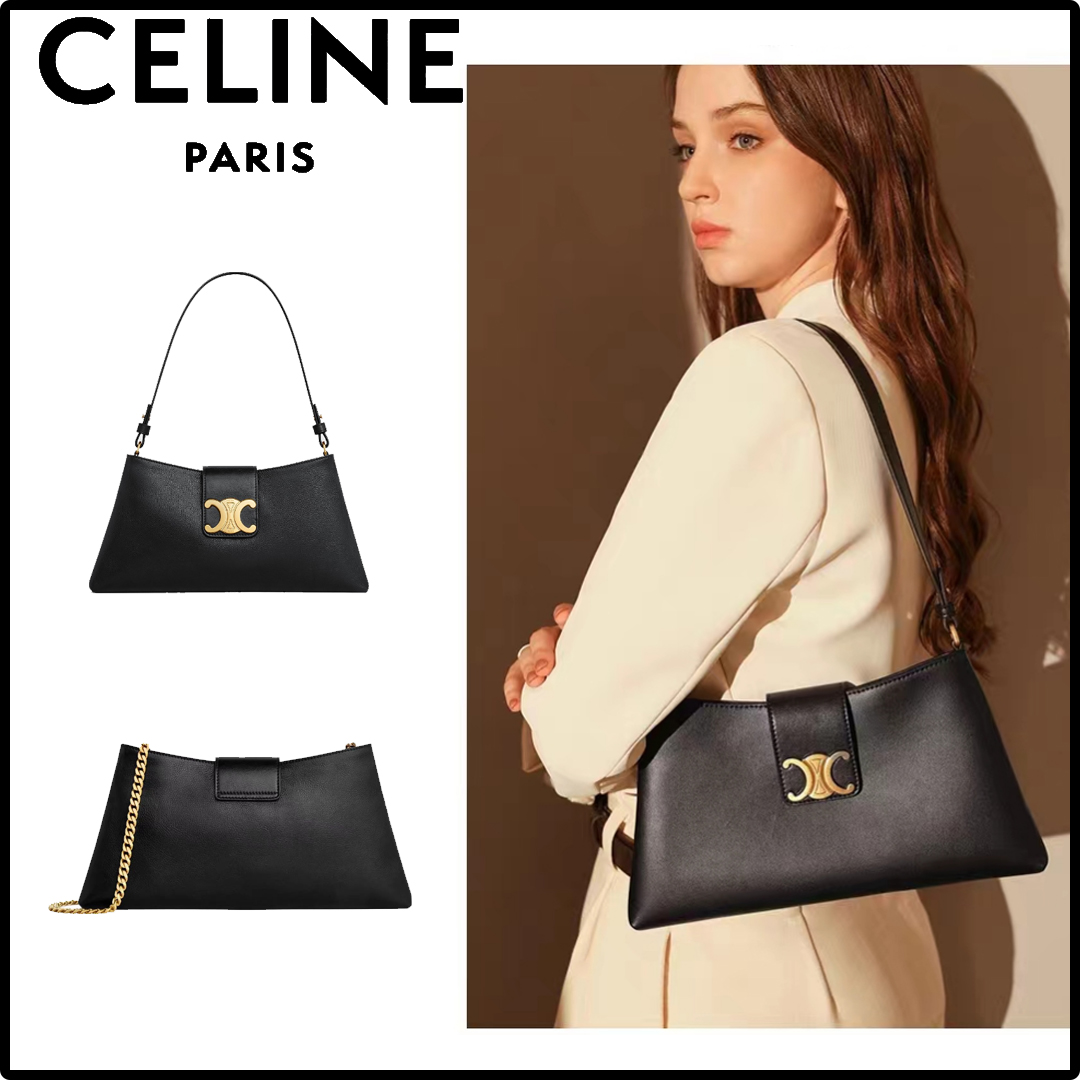 新作CELINEアポリーヌミディアムモデルソフトカーフスキンバッグ