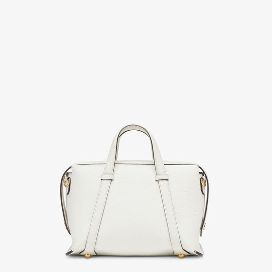 哈【FENDI   公式旗艦店】フェンディ ハンドバッグフェンディ ボストン 365    アイスホワイト レザー バッグ