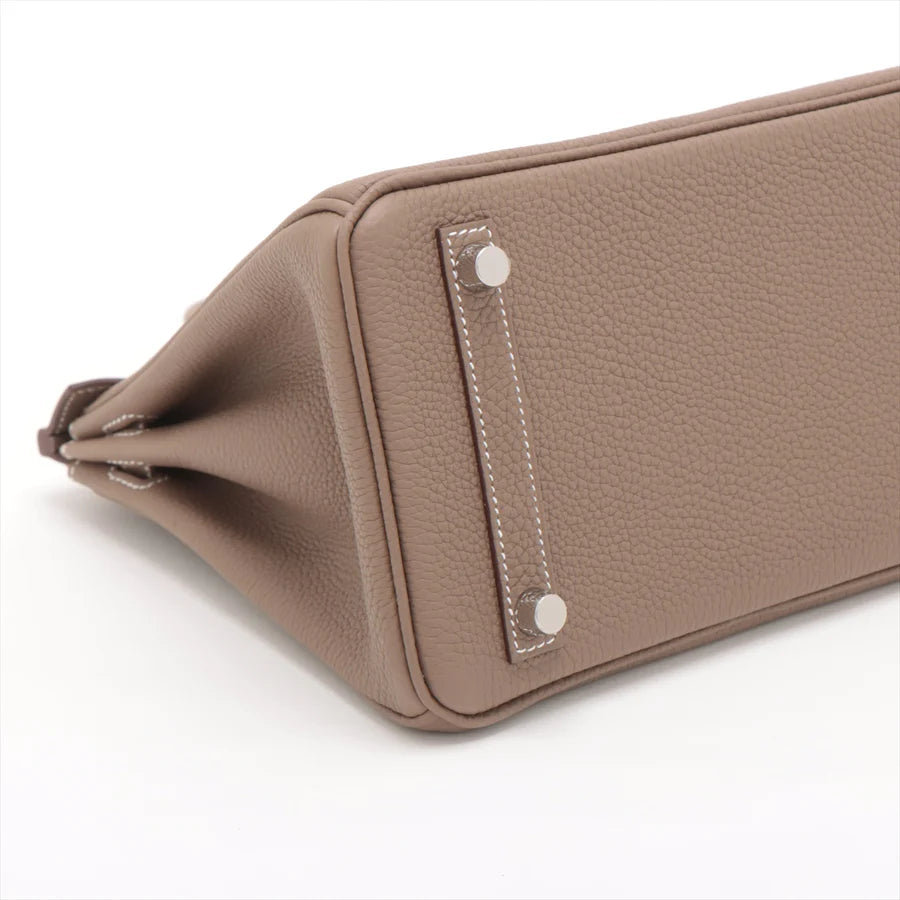 哈【HERMES   公式旗艦店】ハンドバッグエルメス バーキン25 トゴ エトゥープ シルバー金具
