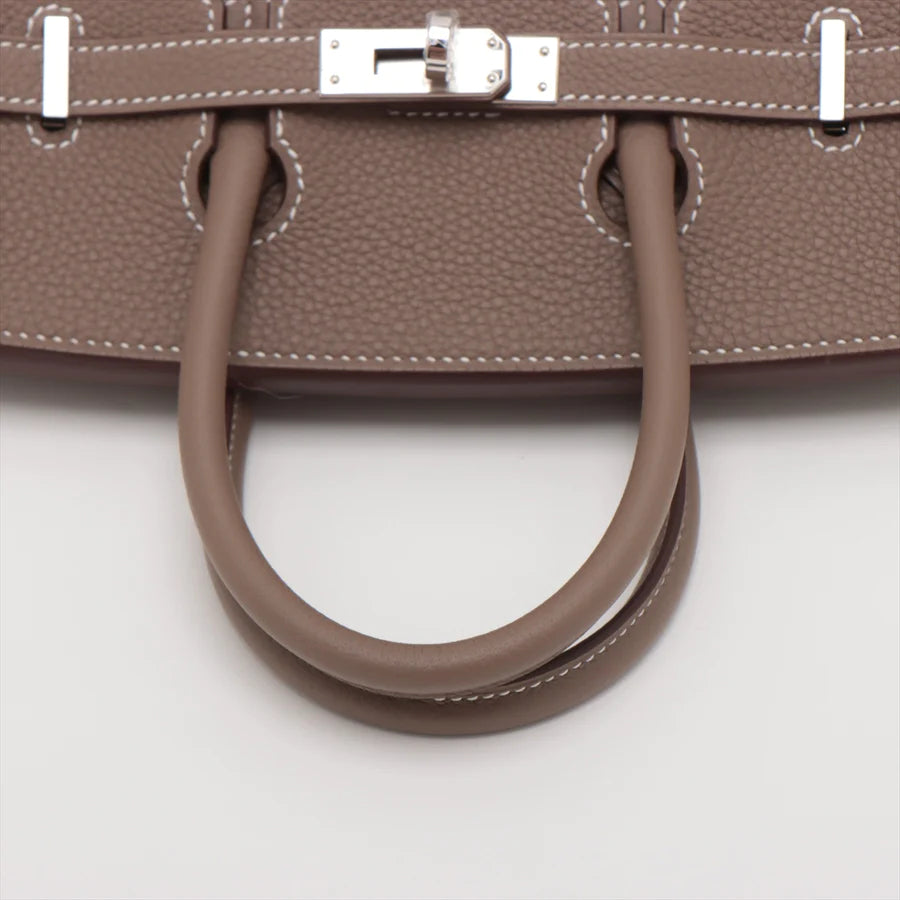 哈【HERMES   公式旗艦店】ハンドバッグエルメス バーキン25 トゴ エトゥープ シルバー金具