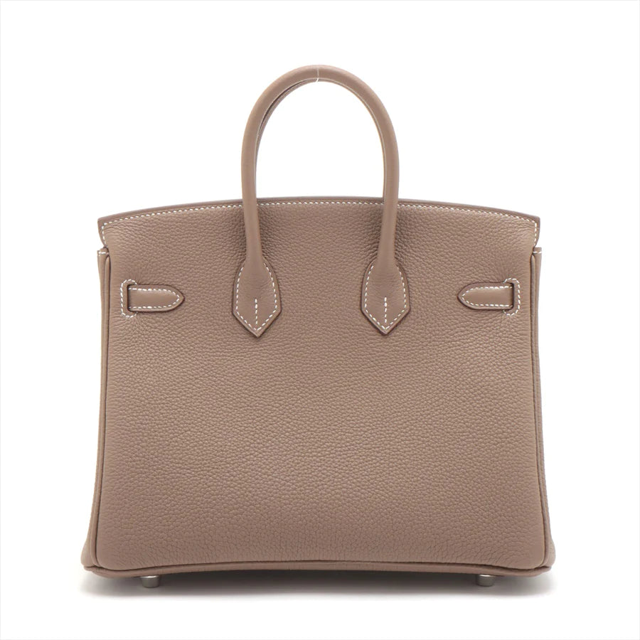 哈【HERMES   公式旗艦店】ハンドバッグエルメス バーキン25 トゴ エトゥープ シルバー金具
