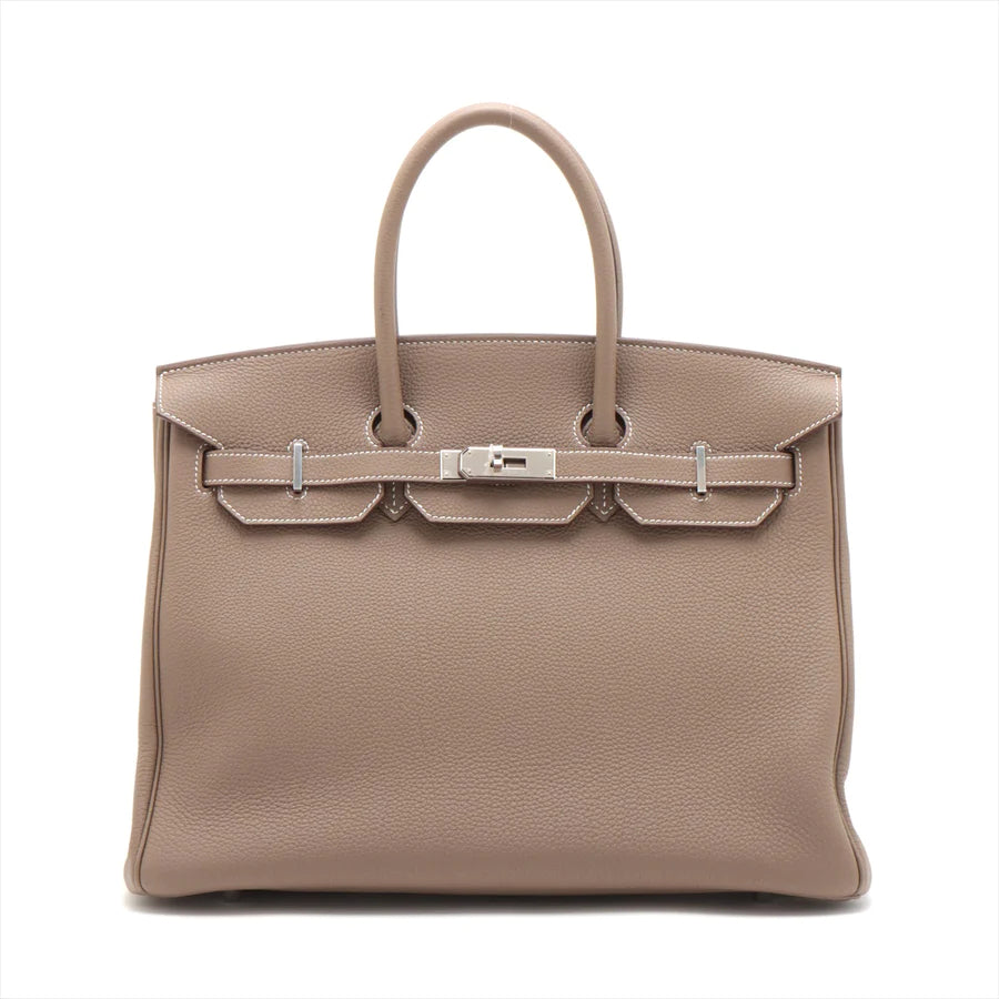 哈【HERMES   公式旗艦店】ハンドバッグエルメス バーキン35 トゴ エトゥープ シルバー金具