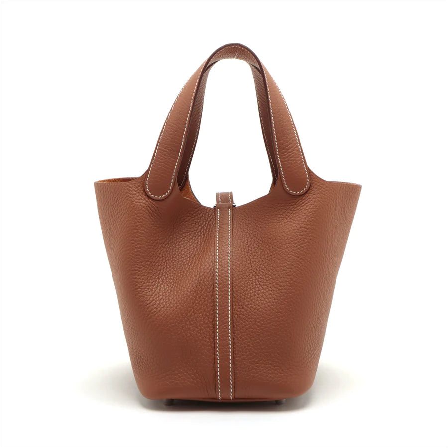 哈【HERMES   公式旗艦店】ハンドバッグエルメス ピコタンロックPM トリヨンクレマンス ゴールド シルバー金具