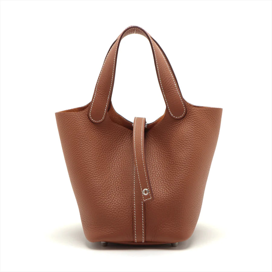 哈【HERMES   公式旗艦店】ハンドバッグエルメス ピコタンロックPM トリヨンクレマンス ゴールド シルバー金具