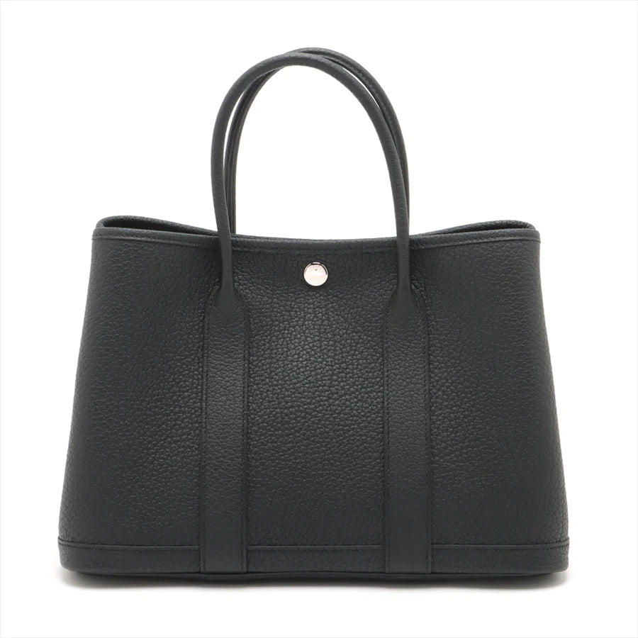 哈【HERMES   公式旗艦店】ハンドバッグエルメス ガーデンパーティTPM カントリー ブラック シルバー金具