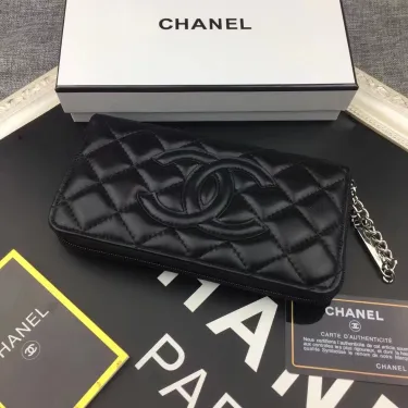 【CHANEL】人気の新作バカ売れ商品菱形チェック柄の刺しゅう入りバラ財布