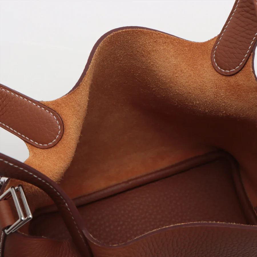 哈【HERMES   公式旗艦店】ハンドバッグエルメス ピコタンロックPM トリヨンクレマンス ゴールド シルバー金具